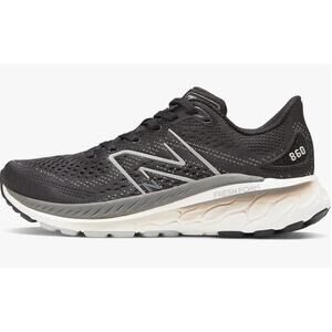 New Balance Women's W860V13 Running Shoe, Black/White/Castlerock, 7